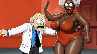 Married Cuckold Worships a Big Black Ass. Cartoon