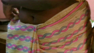 Desi Tamil Naughty Wife Renu Petticoat Blouse Saree Tease for Hubby's Friend! Indianhotwifex