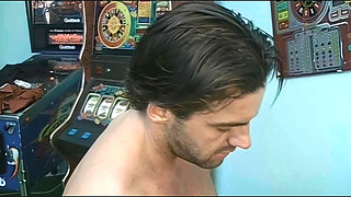 First He Slams Her on the Pinball Machine Then He Fucks Her on the Couch