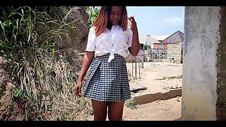 Big Boobs College Teenage Girl Get Roughly Fucked Hard by the Street Thug in Abandoned Building.