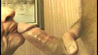 Naughty man pays a visit to aged blonde housewife Kathy Jones