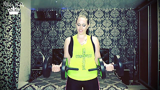 Beating my weight lifting challenge! More than 80 repeats for biceps