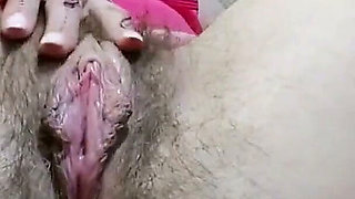 Very Close-up of My Throbbing Pussy During Orgasm. Sex Toys. Hairy Cunt. Horny Russian MILF Ginnagg