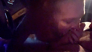 Redhead Hot Wife Sucks a Huge Load Out of Bwc in the Car