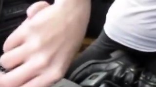 Car Blowjob and Cum Swallowing Caught on Cam