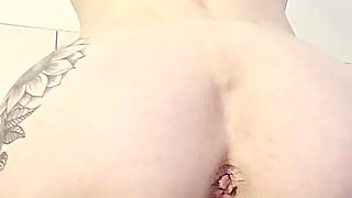 Skinny Girl Smoking Showing off Her Skinny Body