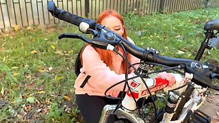 Deylamoons Russian Big Ass Bicycle Tease Turns Into Creampie