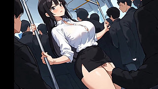 Anime public bus threesome sex ( AI generated )