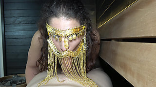 Sauna Time with My Big Ass Arab Stepsister Behind a Golden Veil