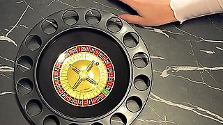 Cum Challenge Threesome CFNM for Christmas and Fun with Balls Playing and Accidental Ruined Orgasm