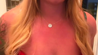 4K Carlie Vixen Sexy Green Elf MILF Toys Pierced Pussy Then Sucks BBC Elf for First Facial