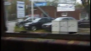 Blonde babe gets plowed in the car in a threesome