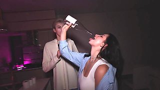 San dros Crashes Cuckold Session as Russian Stud Fucks KiraBlooms Doggy-Style While Cuckold