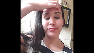 Slut Films How She Pisses in Toilet, Licks Toilet Seat, Rubs Pussy