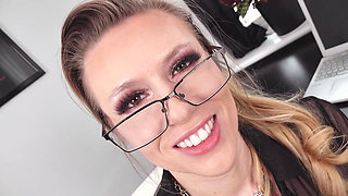 Horny Office Secretary Masturbating at Work