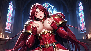 Female Warhammer 40k Space Marines Erotic Sensual Scenes in Partial Power Armor