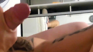 Hot Girl Making Hand Job for Her Man with Prostate Masage