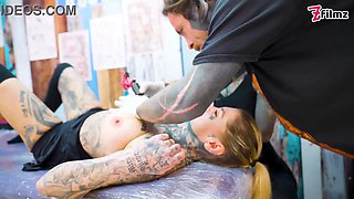 Tattooed Couple Fuck With Big Cocks Merry Gets Inked Foursome