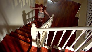 Slim Teen Cuties Athena Rayne & Bunny Colby Please Their Busty Redhead MILF Landlord & Her Husband