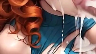 Ai Generated Epic Sloppy Blowjob, Hairy Pussy, Creampie, Hardcore Threesome.