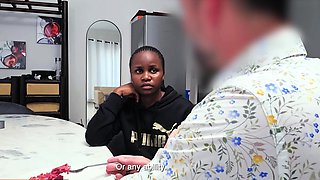 This EBONY TEEN barely spoke at first