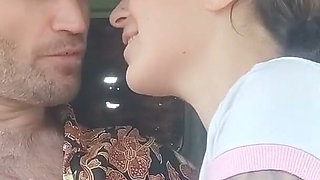 Girl Next Door Sucks a Hitchhiker in the Car (English Subtitles)
