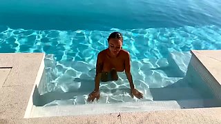 Gorgeous Monika Fox Swims Naked In Pool In Beautiful Place