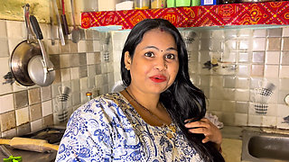 After Wife Said No to Sex, Husband Pounds Saas in the Kitchen Taboo Hard Fuck!