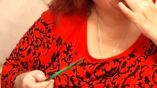 BBW Nurse Vicki Is Sucking and Licking a Candy Cane Fir You