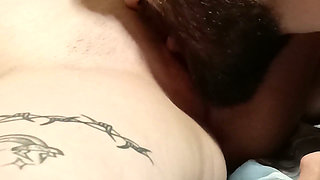 Bearded Man Gently Licks Pussy to Orgasm