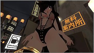Anime beauty takes you in a dark alley