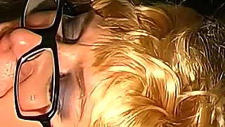 Blonde Slut Sucks Cock in Wild BDSM Session