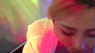 Amateur blonde doll gets firm screwed in a van