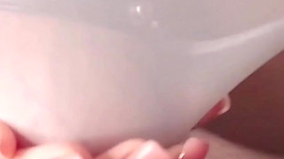 This Dick Grows When I Lick It Through Transparent Panties