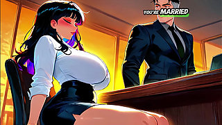New Employee Gets Creampied by Her Boss on the Desk
