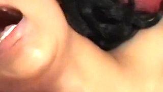 Latin MILF gets a hard big black cock in her pussy