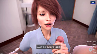 The Awakening 2 - Nurse Juliet Giving Handjob and Blowjob to Xavier Until He Cums on Her Face