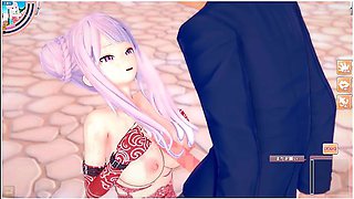 [hentai Game Koikatsu! ]have Sex With Big Tits Vtuber Tanaka Hime.3dcg Erotic Anime Video