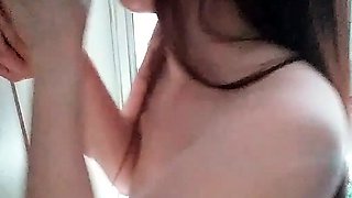 Busty amateur glory hole babe gagging with enthusiasm