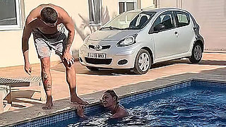 Wild Step Stepsister Dry Humps Me in the Pool