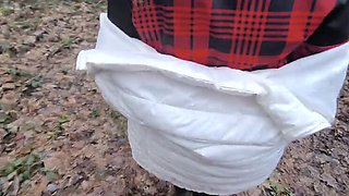 Naked Hiking with Bouncy Tits Slapping and Public Punishment