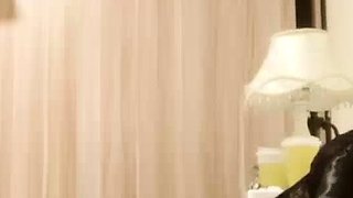 Extreme close up of Japanese teen masturbating