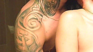 My Friend's Wife Flirts with Me and I End up Secretly Having Sex with Her in the Bathroom - Danner Mendez & Katty Blake