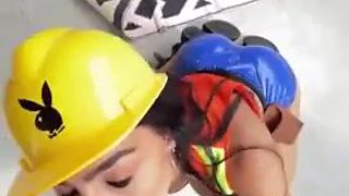 Emjay Construction Phat ass white girl Ravage