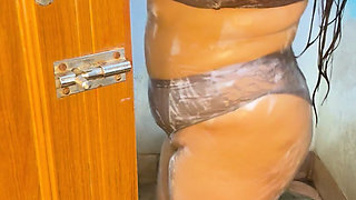 Desi Horny Boudi Bathroom Fingering Hair Pussy with Orgasm