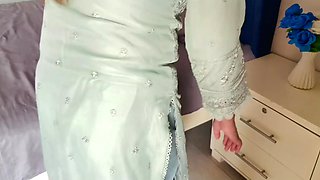 Fuck and Creampie for a Busty Babe on the Bathroom Floor