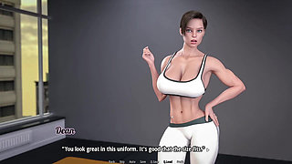 Friend Stepmom Teaching Me Streching Workout in Gym