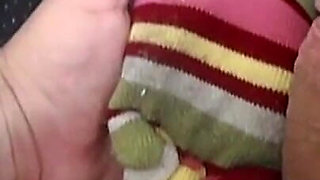 Amateur Girlfriend in Hot Sockjob POV