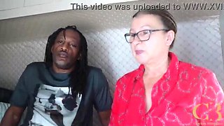 Granny Fuck in City Trailer - Homemade MILF & BBC Bareback with Clarkes & Mya