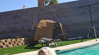 Fat Bimbo at the Pool